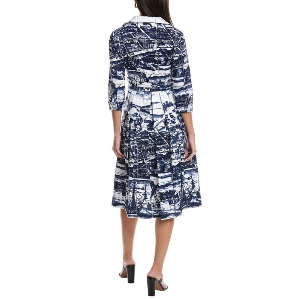 Samantha Sung Womens  Audrey #1 Shirtdress, White - Picture 2 of 4